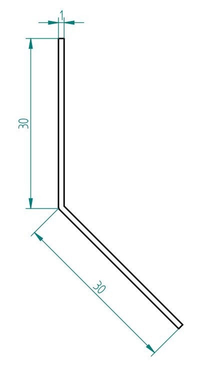 L-Profil - Winkel 135° , 30 mm Schenkel - 4 m lang