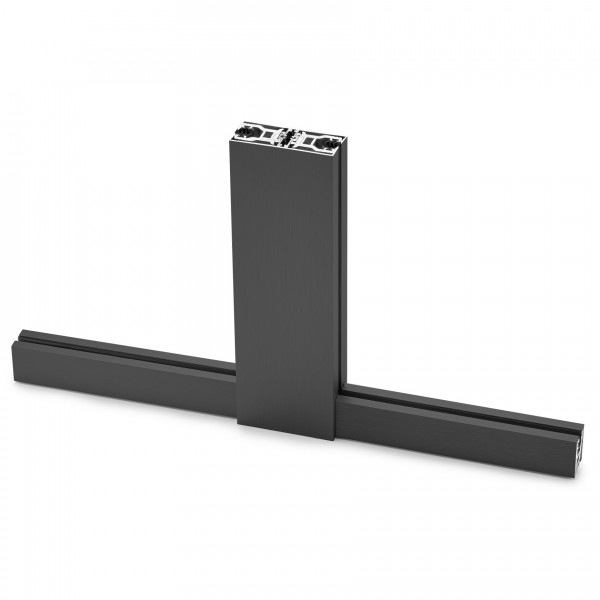 Glas H-Klemmprofil Set | 10-10,76 mm | Anthrazit
