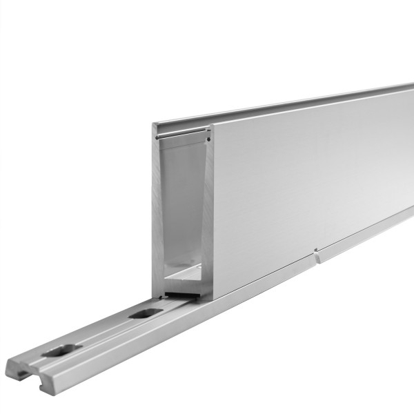 Erhöhungsprofil für Glasbrüstungen ohne Flansch - Edelstahloptik