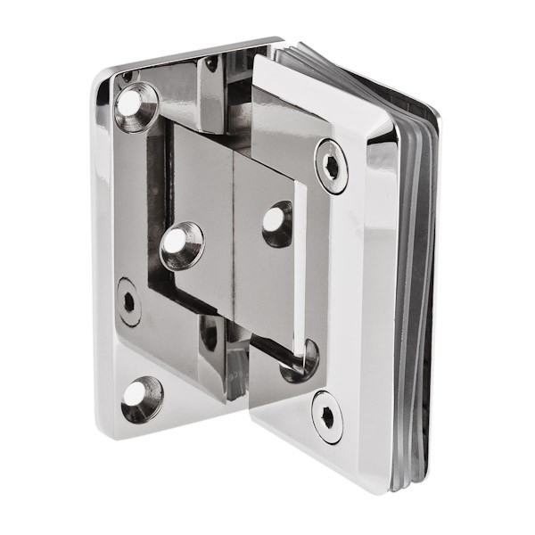 Scharnier Verbindung Glas-Wand 90° R/L Anschlag - Hochglanz