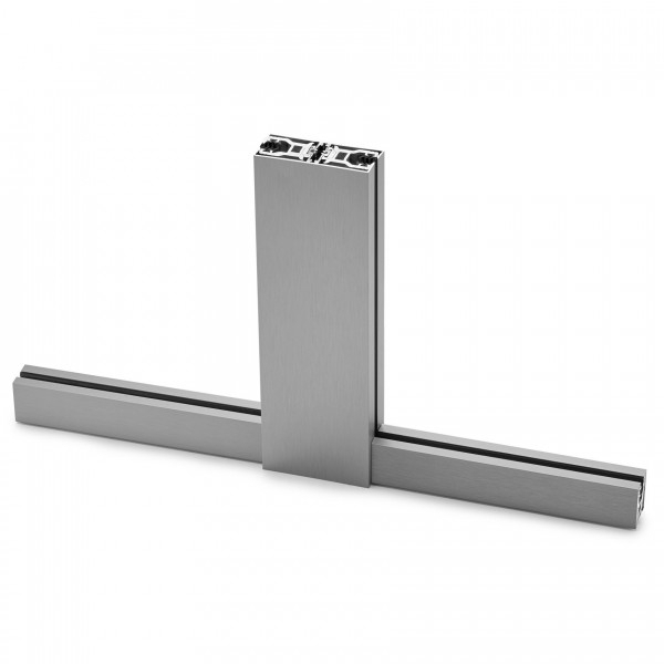 Glas H-Klemmprofil Set | 12-12,76 mm | Edelstahloptik