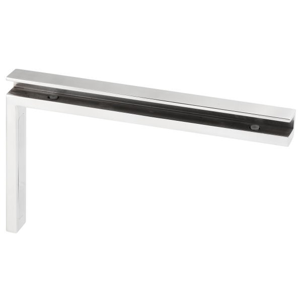 Stabilisierungswinkel 90° rechts für Glas-Duschen Hochglanz
