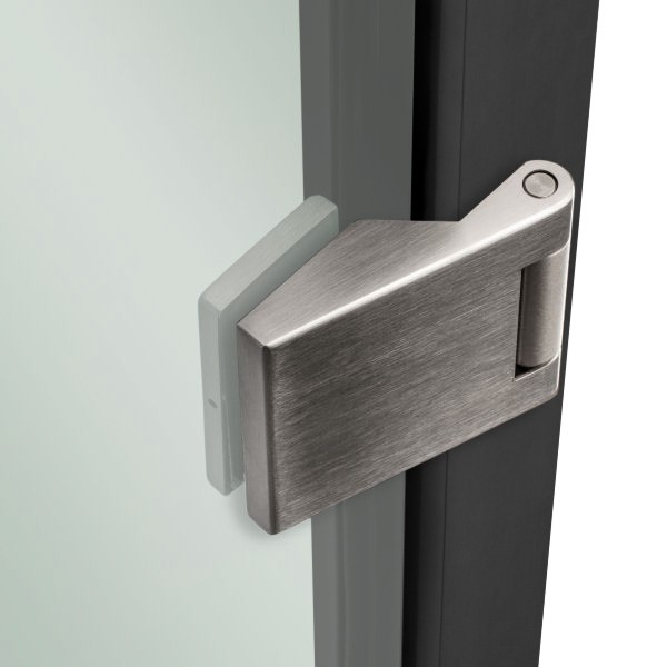 Glas Türzarge Komplettsystem | 709 x 2097 mm | 8 - 10 mm | Links | Anthrazit