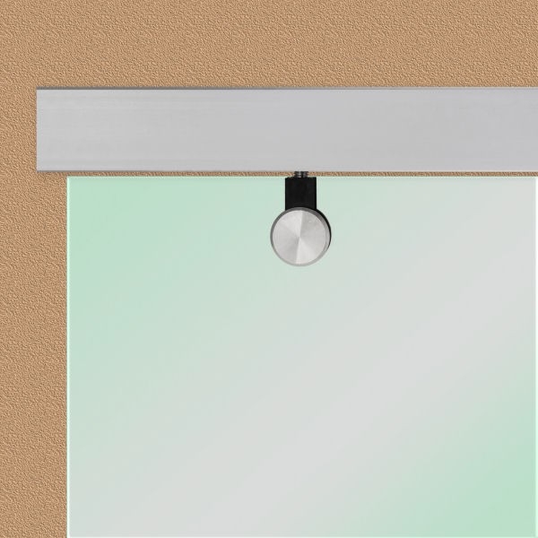 Laufschiene einflügelig, Wand- oder Deckenmontage - Aluminium eloxiert