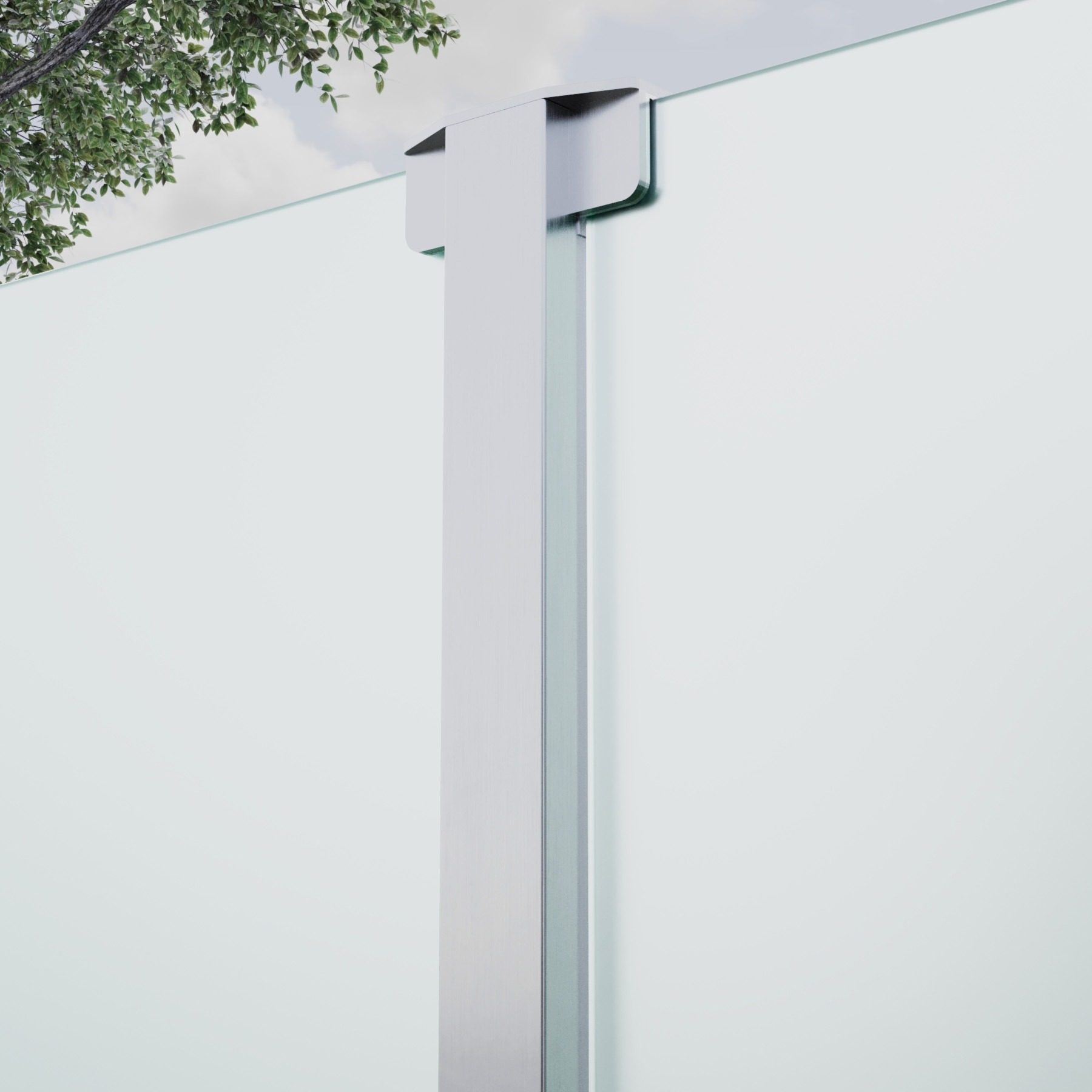 Mittel-Pfosten System A 60x60 mm zum Einbetonieren