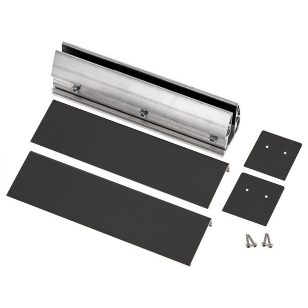 Klemmprofil 17,52 mm, eckiges Design - Anthrazit