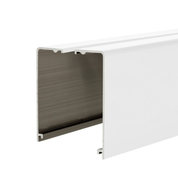Klemmprofil 17,52 mm, eckiges Design - Weiss