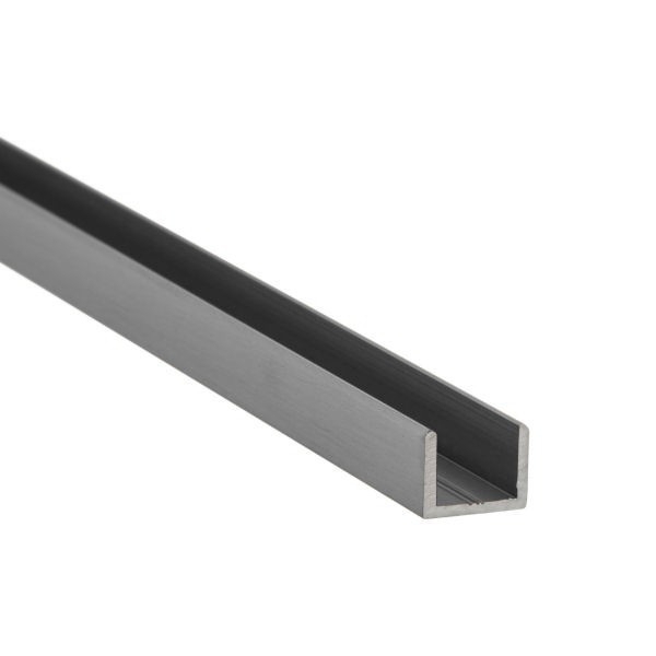 U-Profil | Aluminium | 10 mm | Edelstahloptik