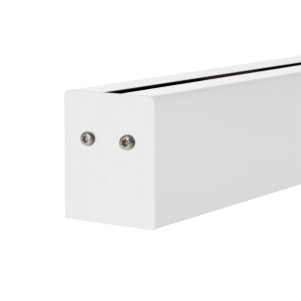 Klemmprofil 17,52 mm, eckiges Design - Weiss