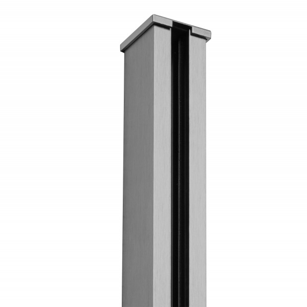 Endkappe Glas-Klemmprofil MINI | 8-8,76 mm | Edelstahloptik