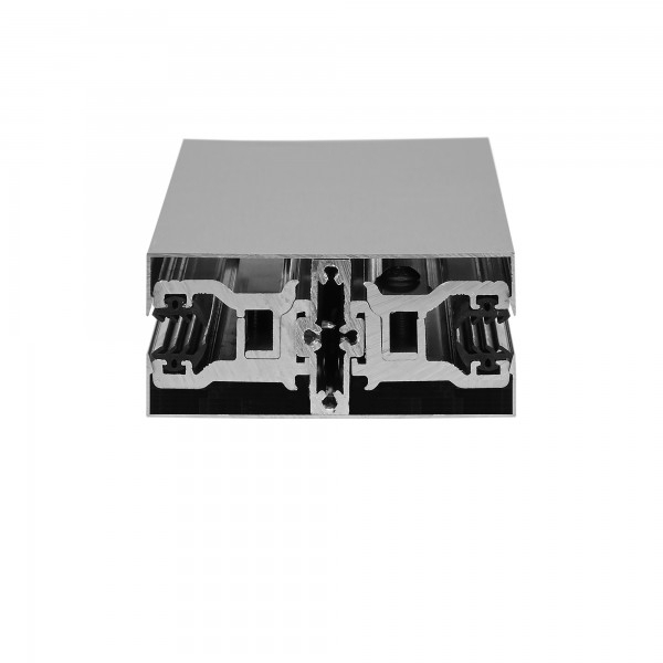 Glas H-Klemmprofil Set | 12-12,76 mm | Edelstahloptik
