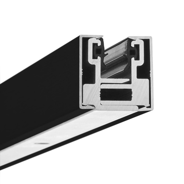 Glas-Klemmprofil MINI | 10-10,76 mm | Schwarz