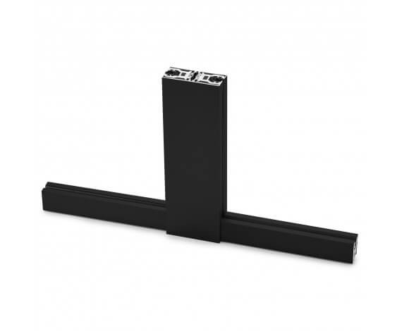 Glas H-Klemmprofil Set | 10-10,76 mm | Schwarz