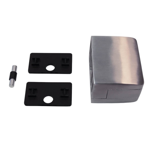 Glashalter gerader Abschluß f. 6 - 12,76 mm Glas, mit Sicherungsplatte + Sicherungsstift