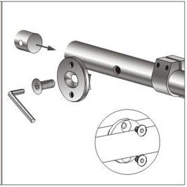 Wandhalterung Rohr-Wand Ø 25 mm - mit Ausspringschutz