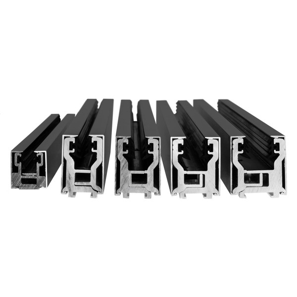 Endstück Glas-Klemmprofil MINI | 8-8,76 mm | Anthrazit
