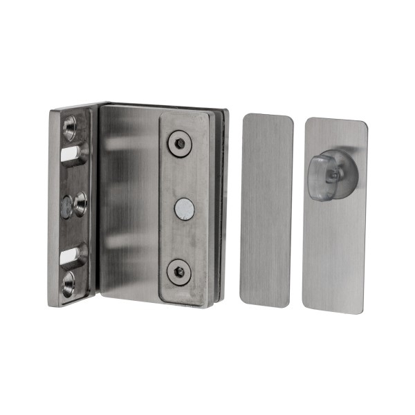 Winkelverbinder Glas-Wand 90 in matt gebürstet