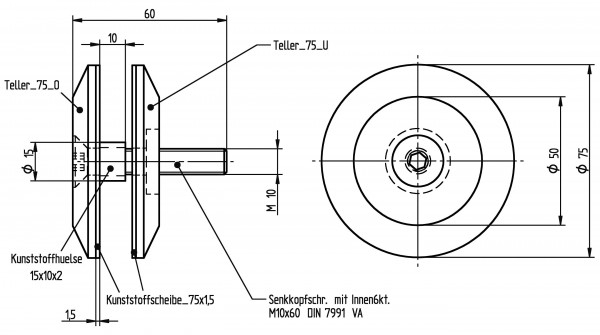 Punkthalter Glas