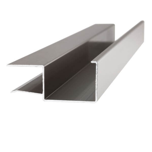 Regenrinne kastenförmig 13,52 mm - Edelstahloptik
