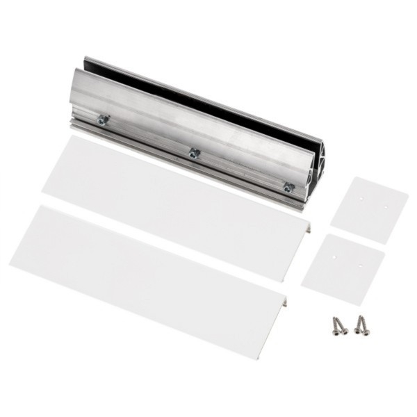 Klemmprofil 17,52 mm, eckiges Design - Weiss