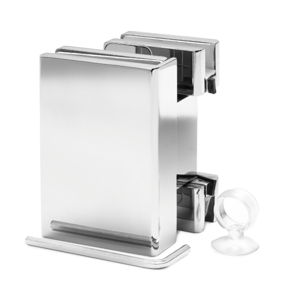 Scharnier Verbindung | Glas-Glas 90° | Serie F | Hochglanz | R/L Anschlag