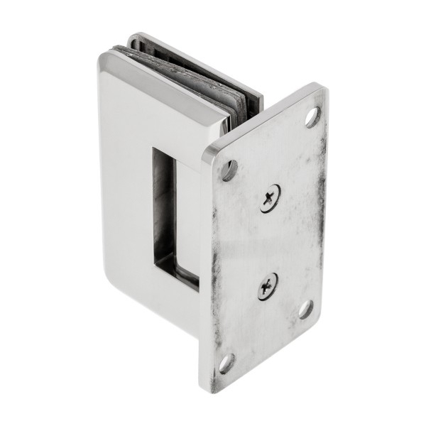 Scharnier Verbindung Glas-Wand 90° R/L Anschlag, Automatikschließung - Hochglanz