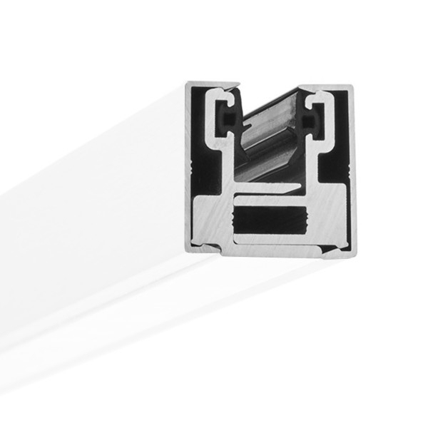 Endstück Glas-Klemmprofil MINI | 10-10,76 mm | Weiss