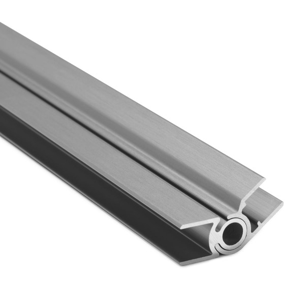 Flex-Eck-H-Profil-92°-142° 10 mm - Edelstahloptik