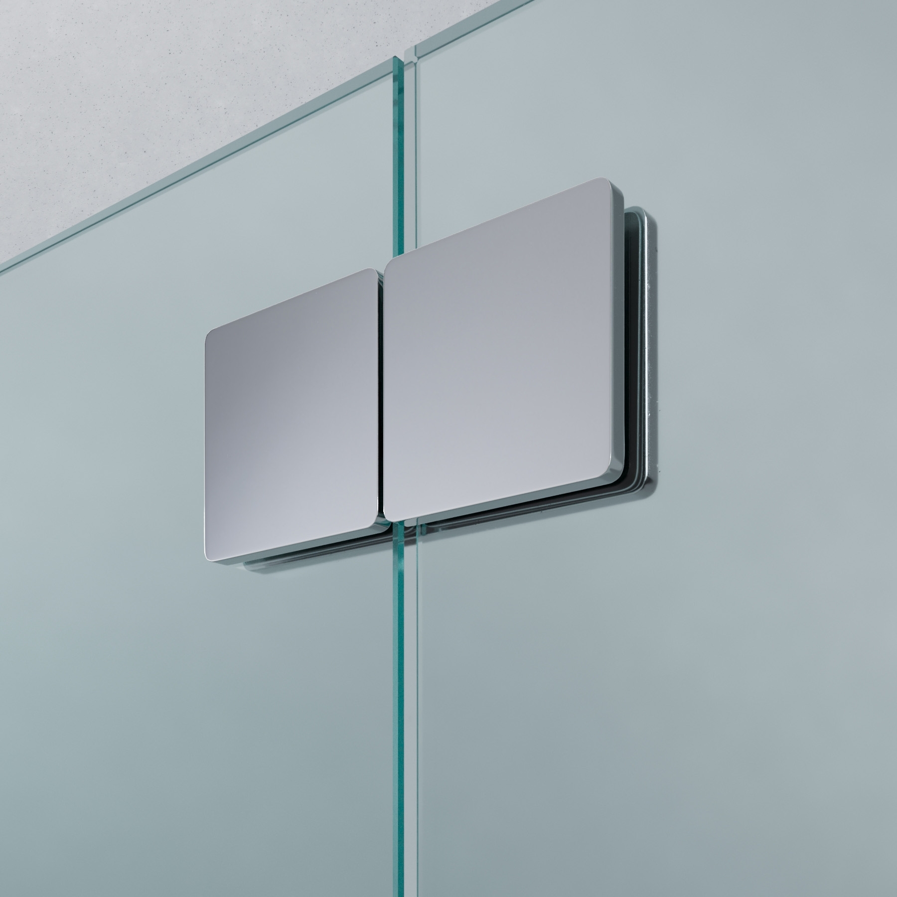 Längsverbinder | Glas-Glas 180° | Hochglanz