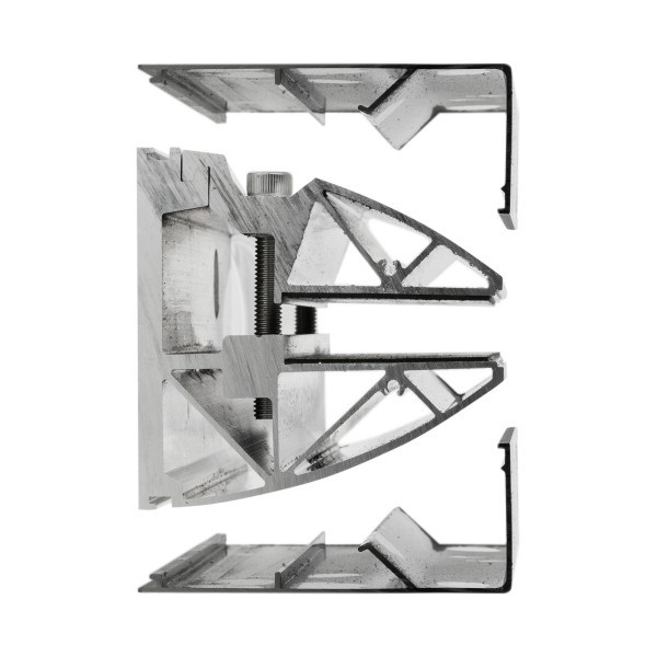Wandklemmprofil 0° 17,52 mm, eckig - Edelstahloptik