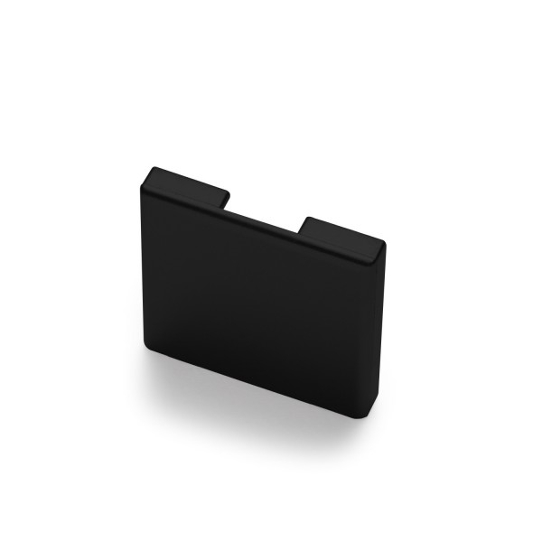 Endkappe Glas-Klemmprofil MINI | 8-8,76 mm | Schwarz