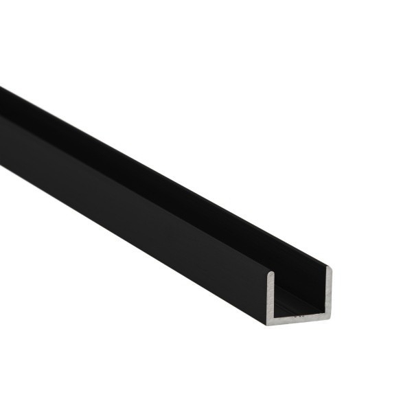 U-Profil | Aluminium | 10 mm | Schwarz