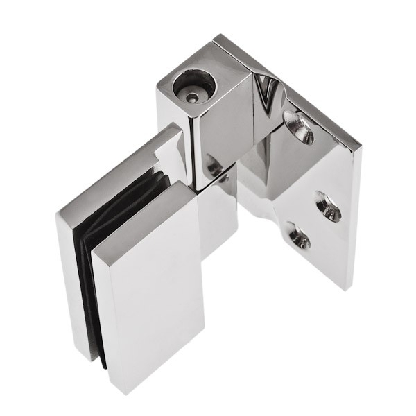 Scharnier Verbindung | Glas-Wand 90° | Hochglanz | Linksanschlag