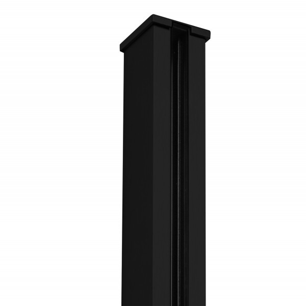 Endkappe Glas-Klemmprofil MINI | 8-8,76 mm | Schwarz