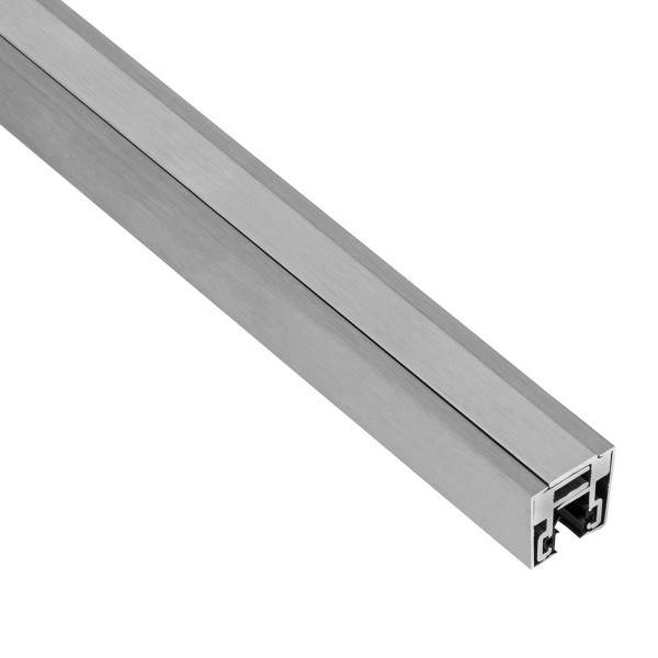 Endstück Glas-Klemmprofil MINI | 8-8,76 mm | Edelstahloptik