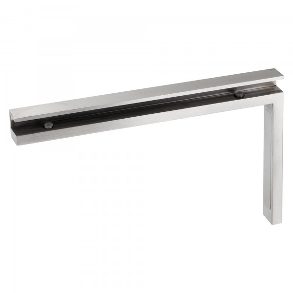 Stabilisierungswinkel 90° links für Glas-Duschen matt