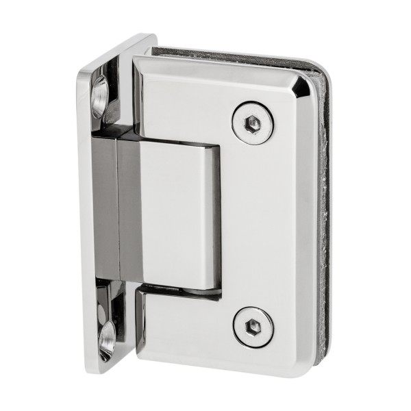 Scharnier Verbindung Glas-Wand 90° R/L Anschlag, Automatikschließung - Hochglanz