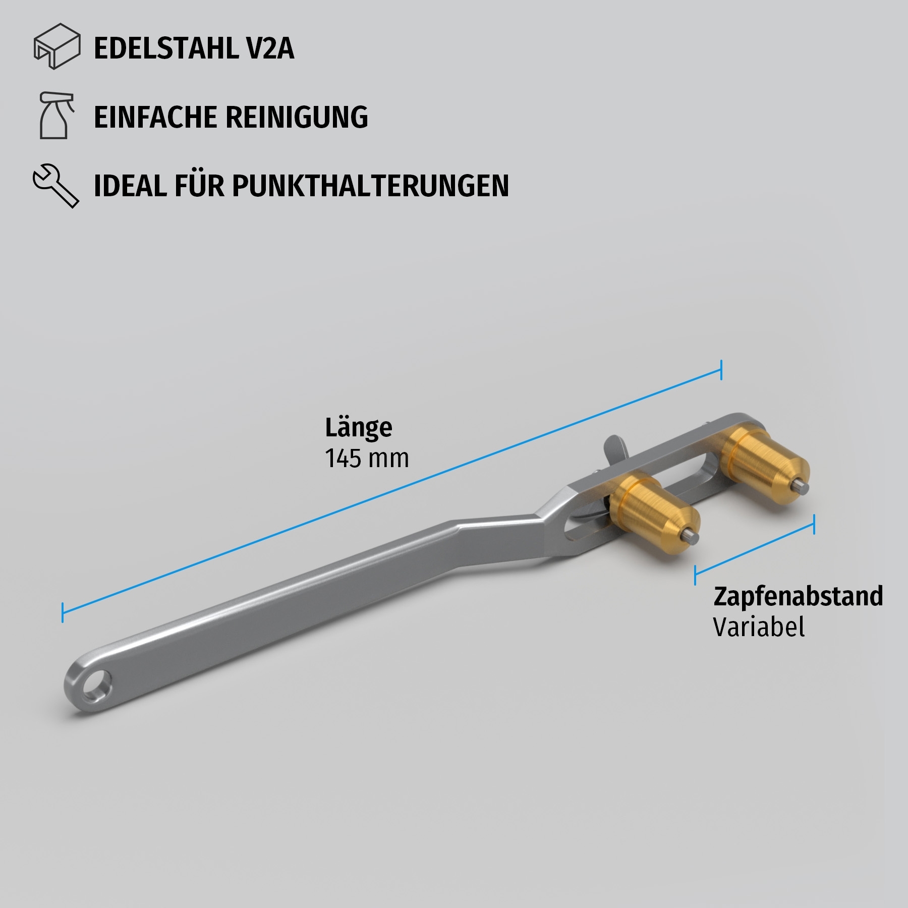 Montagewerkzeug, flachbündige Glasverschraubung