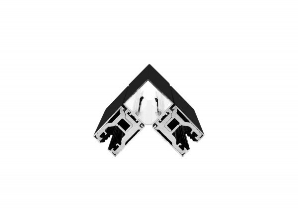 Glas Eck-Klemmprofil Set | 12-12,76 mm | Schwarz