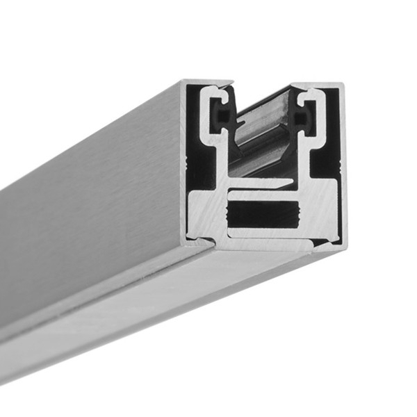 Endstück Glas-Klemmprofil MINI | 10-10,76 mm | Edelstahloptik