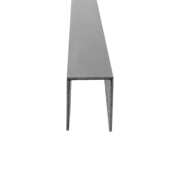 U-Profil - Innenmaß 10 x 12,5 mm - 2,5 m lang - Matt gebürstet