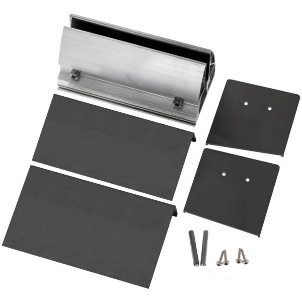 Wandklemmprofil 5° eckig für 17,52 SentryGlas, Anthrazit RAL 7016 matt