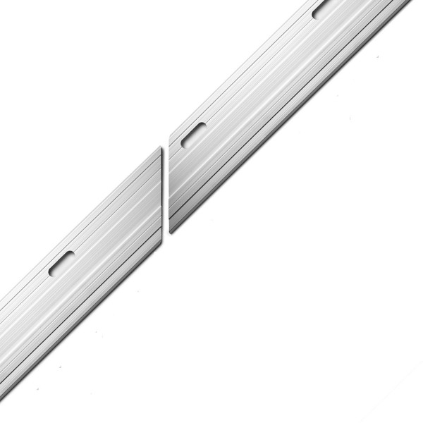 Erhöhungsprofil für Glasbrüstungen mit Flansch - Edelstahloptik