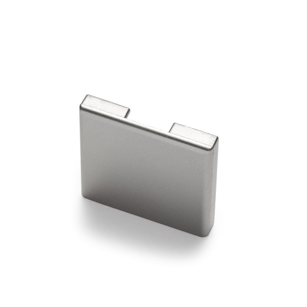 Endkappe Glas-Klemmprofil MINI | 10-10,76 mm | Edelstahloptik